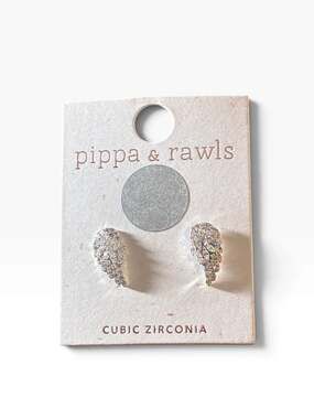 Pippa & Rawls Cubic Zirconia Angel Wing Stud Earrings